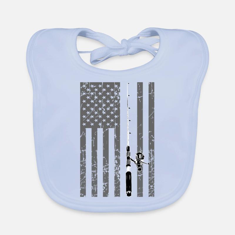Pêche Drapeau des États-Unis Bavoir bio Bébé