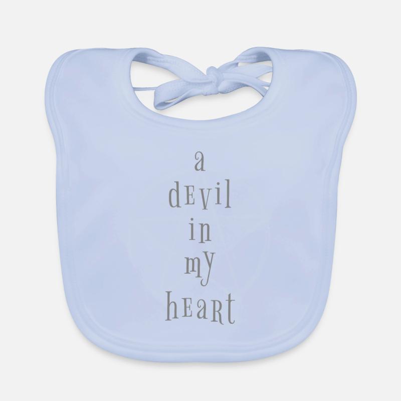 Devil Devil Pentagram Saying Proverbs Quote Organic Baby Bibs