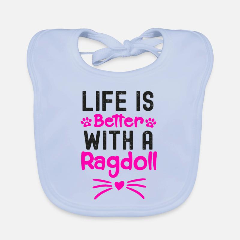 Das Leben ist besser mit einer Ragdoll, Ragdoll Cat Lover Baby Bio-Lätzchen