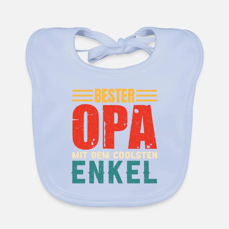 Bester Opa mit dem coolsten Enkel Geschenkidee Baby Bio-Lätzchen