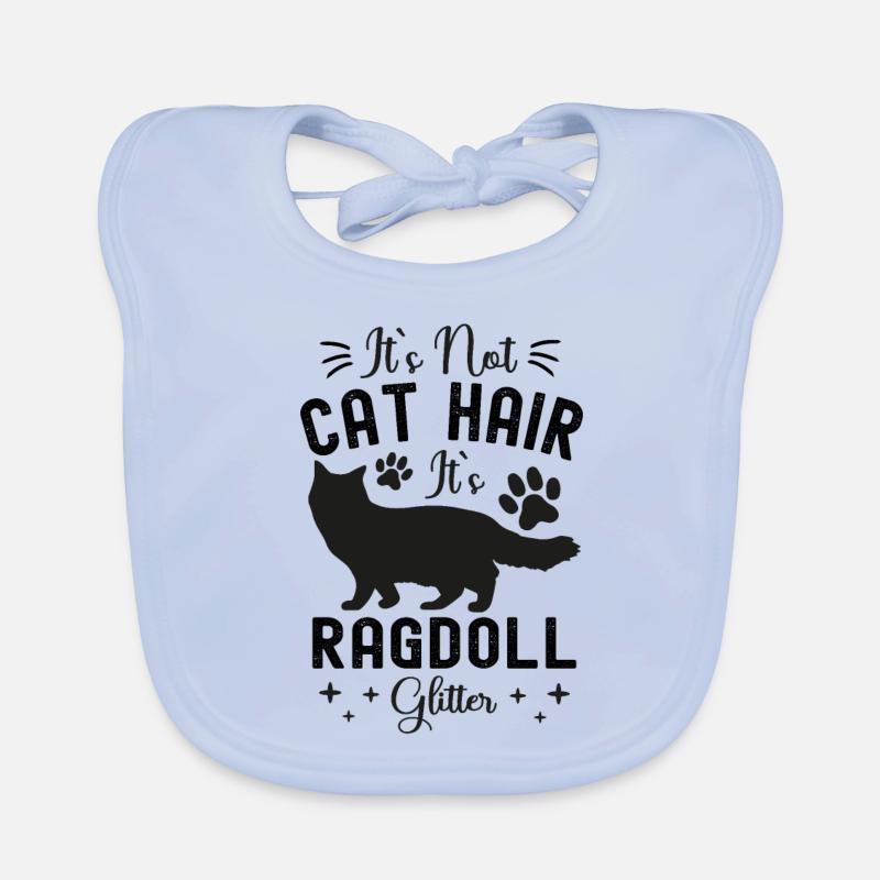Cadeau de chaton Ce n’est pas des poils de chat C’est Ragdoll Glitter Bavoir bio Bébé