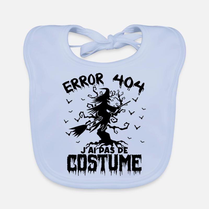 cadeau Halloween humour | error 404 Halloween Bavoir bio Bébé