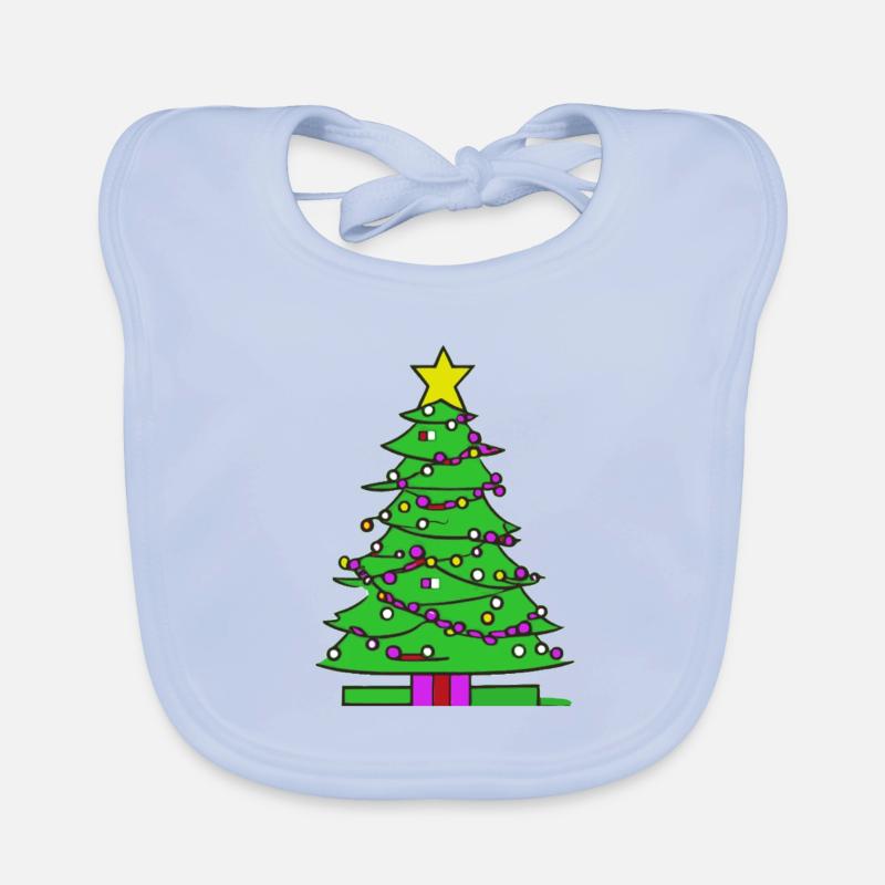 Christmas Tree Christmas Tree Holiday Winter 18 Organic Baby Bibs
