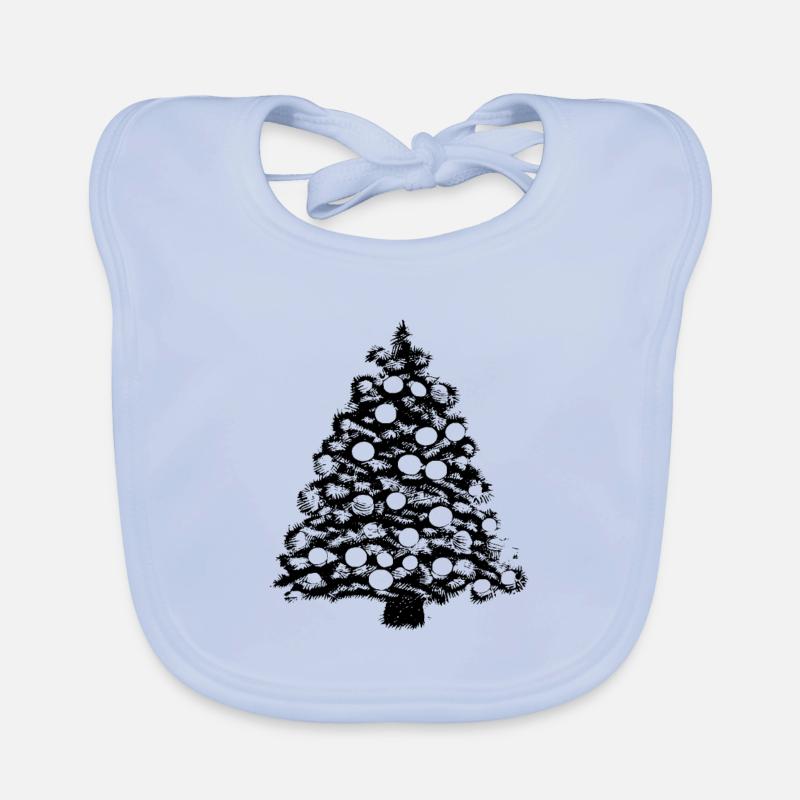 Arbre de Noël Arbre de Noël Vacances Hiver 22 Bavoir bio Bébé