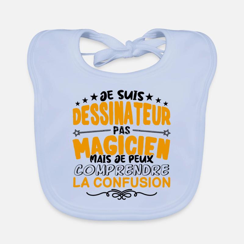 Dessinateur pas Magicien | le Meilleur Dessinateu Bavoir bio Bébé