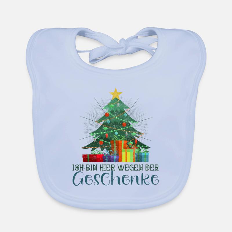 Ich bin wegen der Geschenke hier Baby Bio-Lätzchen