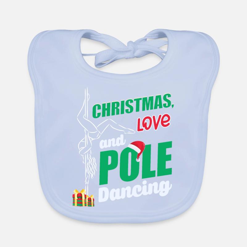 PoledancDancer, Pole Dancing Noël Love Bavoir bio Bébé
