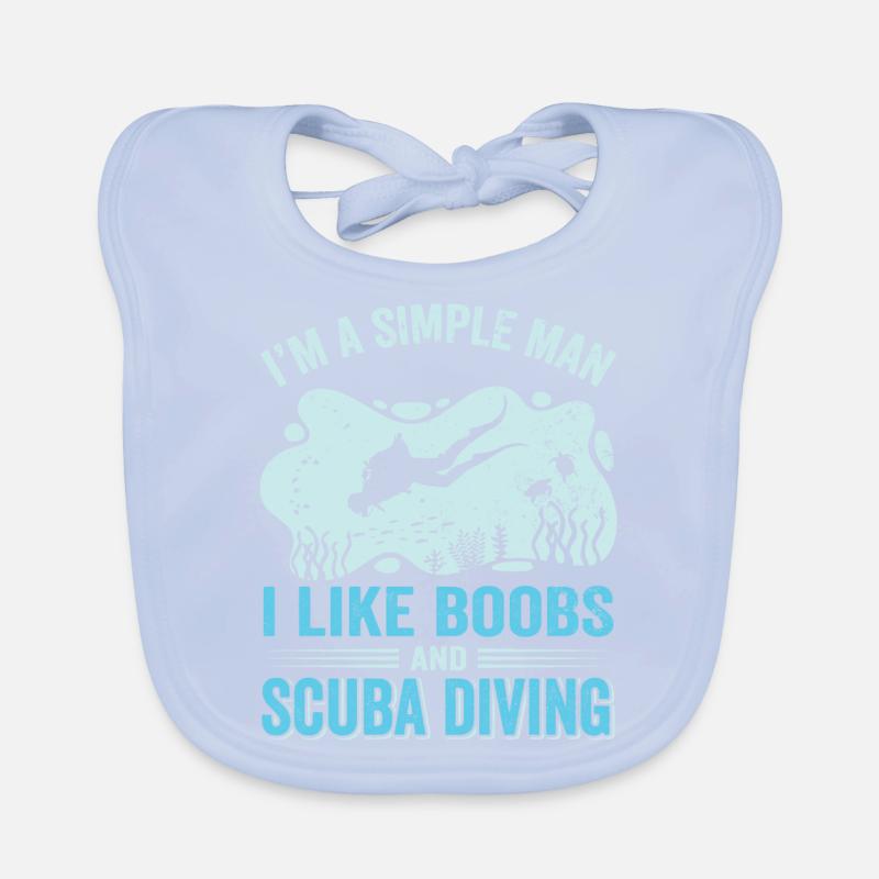 Diver Diving Gift, Holiday Egypt Gift Organic Baby Bibs