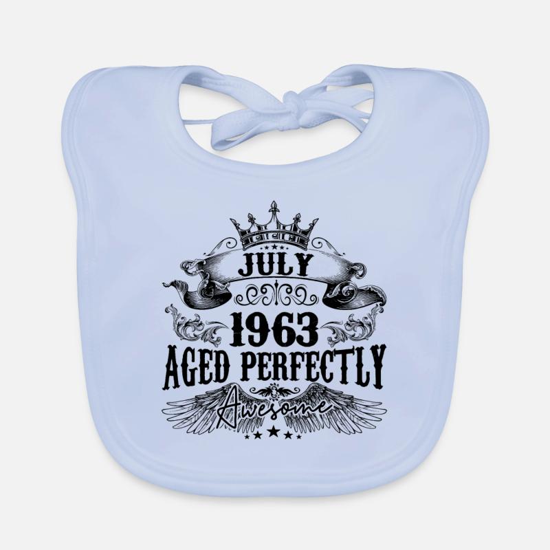 1963 | Juli Aged Perfectly 1963 Geburtstagsgeschenk Baby Bio-Lätzchen