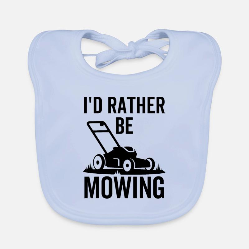I'd Rather Be Mowing Organic Baby Bibs