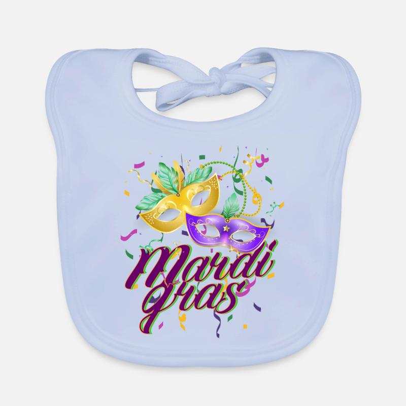 CARNAVAL DE MARDI GRAS Bavoir bio Bébé