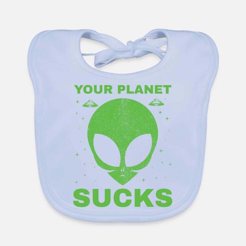 Alien, OVNI, UAP, Espace, Objet volant spatial Bavoir bio Bébé