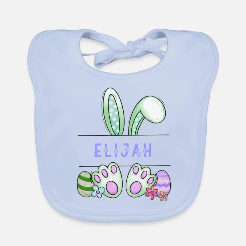 Easter Bunny, rabbit, cute - Elijah Organic Baby Bibs