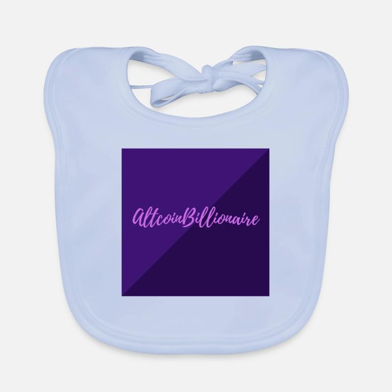 Altcoin Milliardaire - Bavoir bio Bébé - bleu ciel