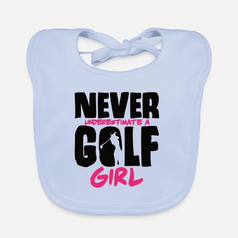 Golfer Golf Golf Club Golf Course Organic Baby Bibs