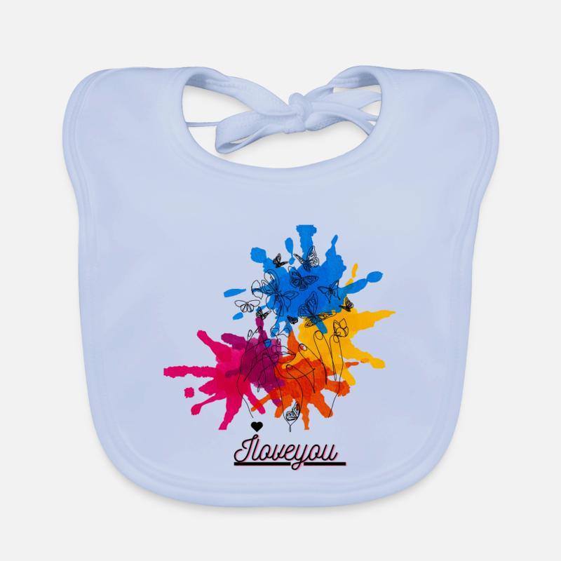 Éclaboussures de couleur Bavoir bio Bébé