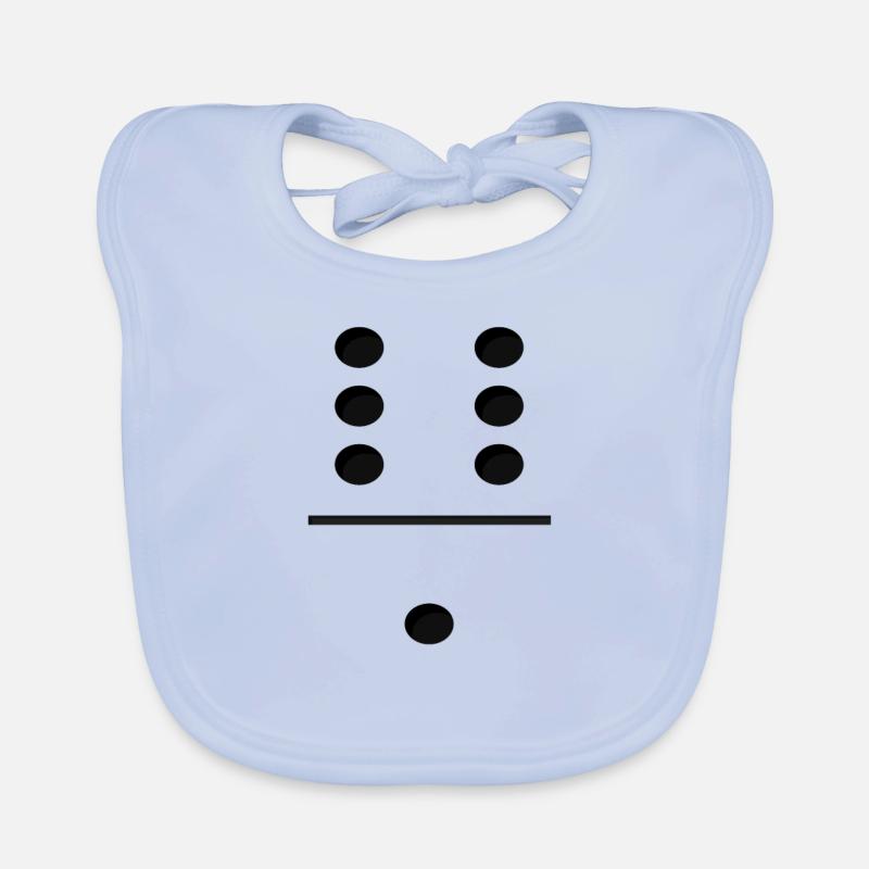 Domino Game Tile 6-1 - Funny Group Costume Organic Baby Bibs