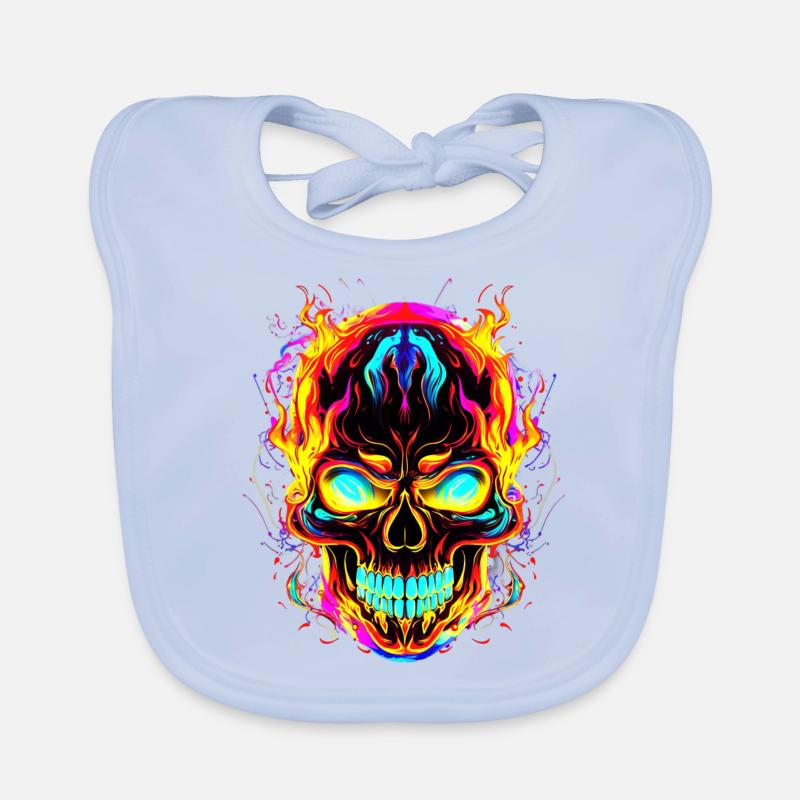 Edgy and Alternative: Gothic Skull Organic Baby Bibs