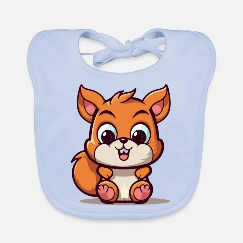 Raph the squirrel Organic Baby Bibs