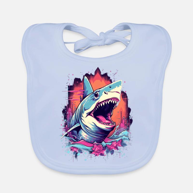 Fleur de requin Oceanographe Plongeur Cadeau Bavoir bio Bébé