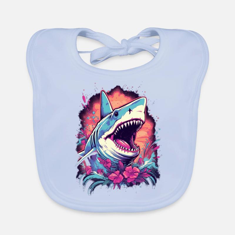 Fleur de requin Oceanographe Plongeur Cadeau Bavoir bio Bébé