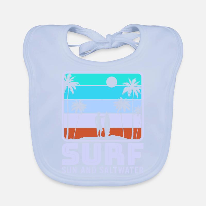 Surf, kitesurf, wakeboard, beach surfers Bavoir bio Bébé