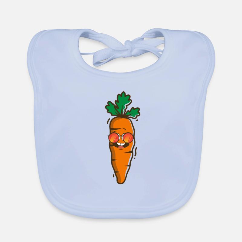Carrot Halloween Vegetable Lover Carrots Funny Organic Baby Bibs