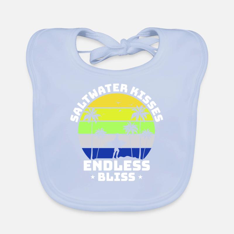 Surf, kitesurf, wakeboard, beach surfers Bavoir bio Bébé