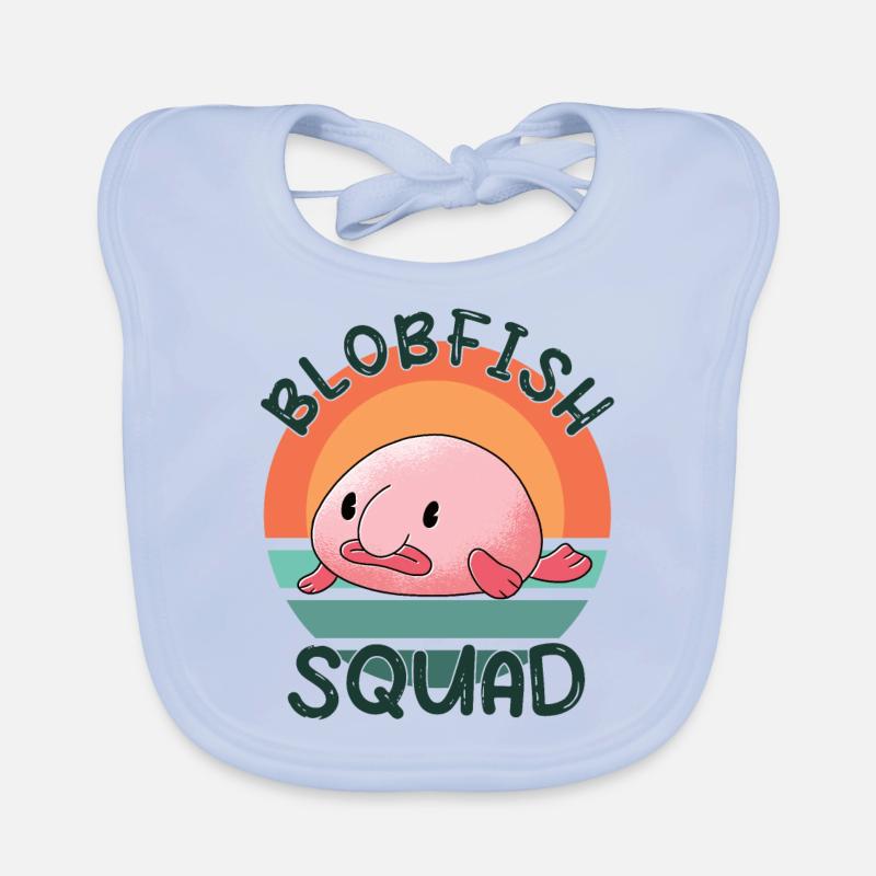 Costume de Blobfish - Visage de poisson Blob laid - Bavoir bio Bébé