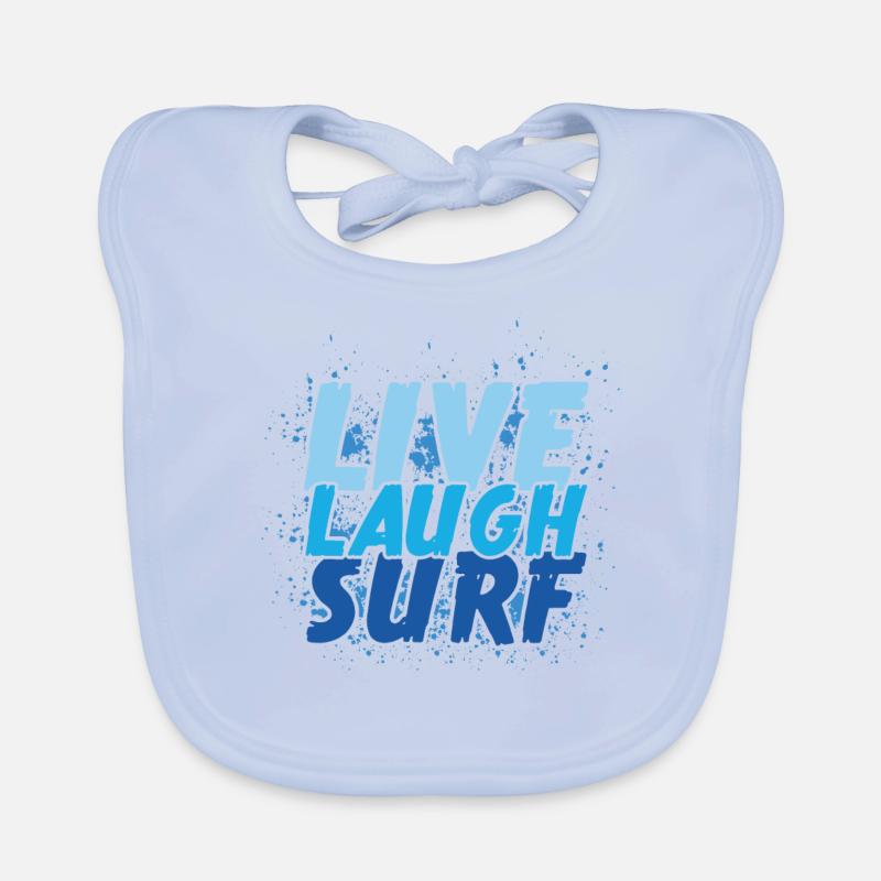 Surfing, kitesurfing, wakeboarding, beach surfers Organic Baby Bibs