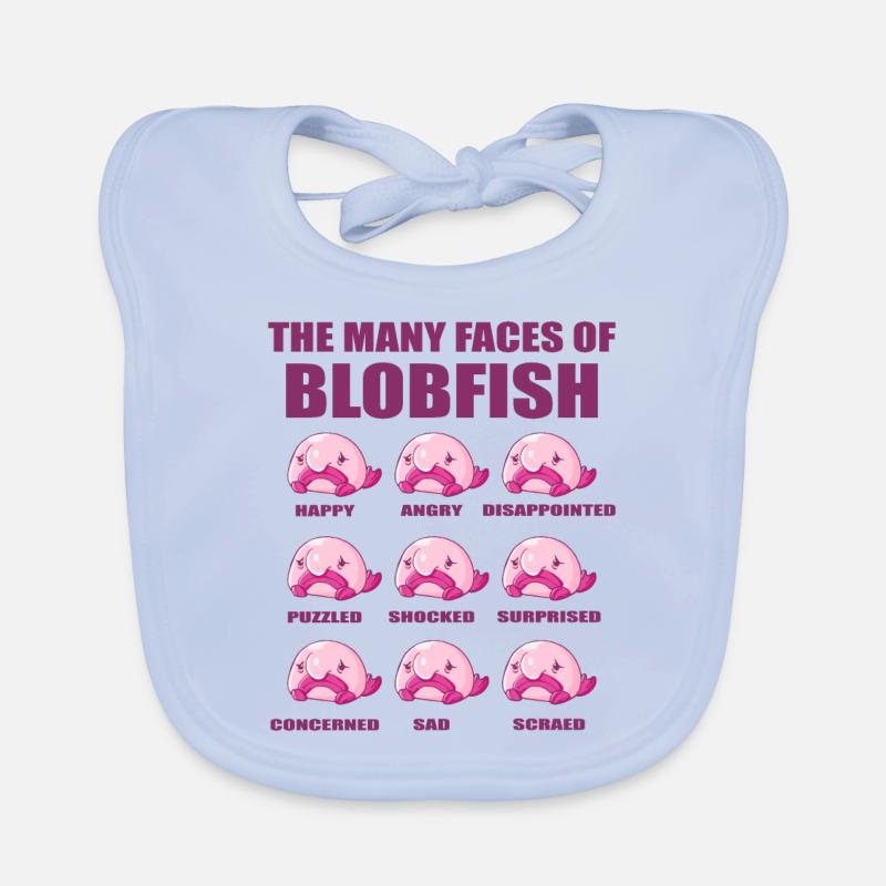 Costume de Blobfish - Visage de poisson Blob laid - Bavoir bio Bébé