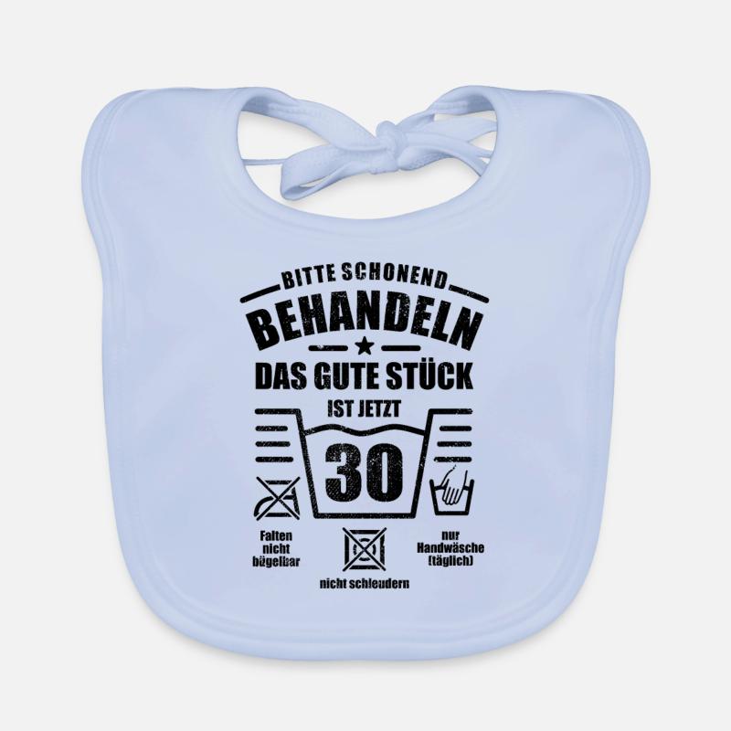 Schonend behandeln - 30. Geburtstag Geschenk Baby Bio-Lätzchen