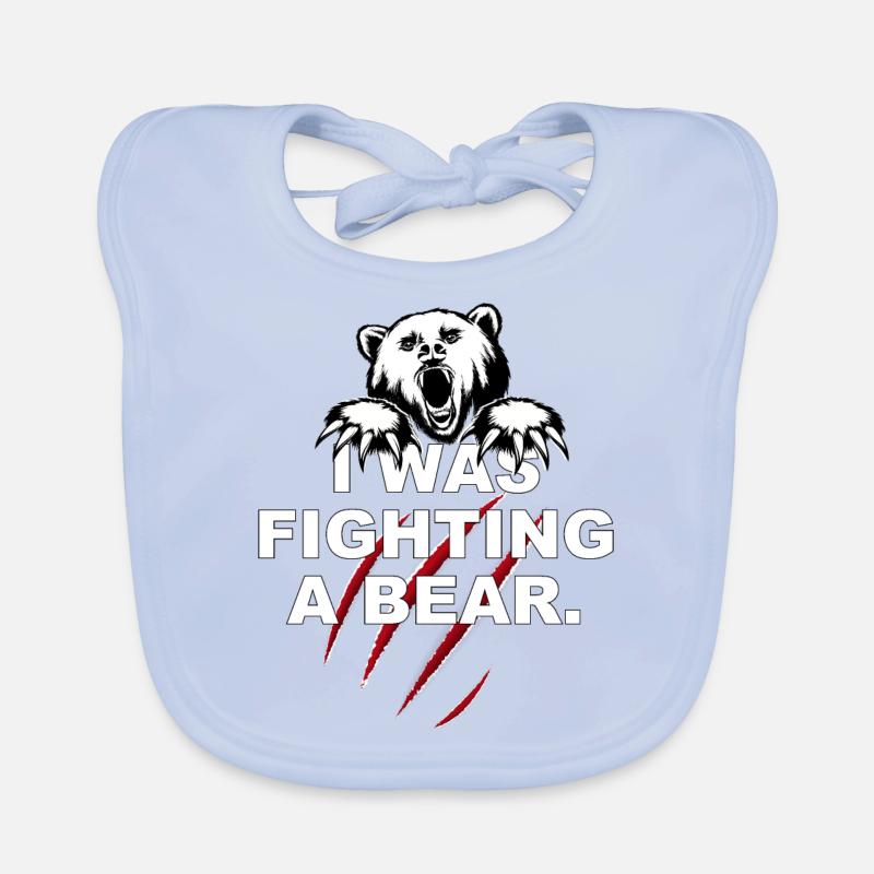 I was fighting a bear Organic Baby Bibs