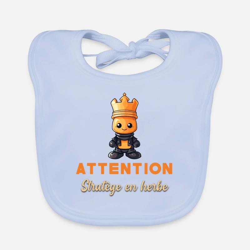 Budding Strategist Gift Chess Player Beginner Organic Baby Bibs