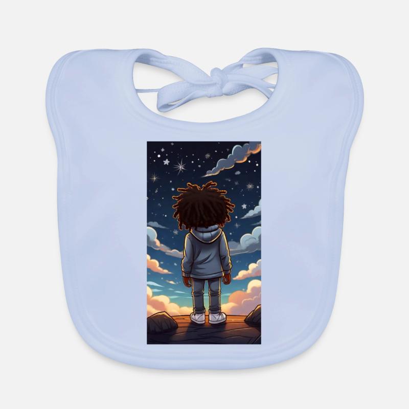 Gift Idea Night Sky Christmas Bethlehem Organic Baby Bibs