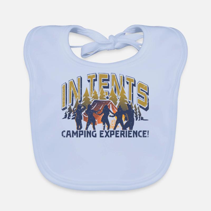Expérience de camping sous tente ! Bavoir bio Bébé