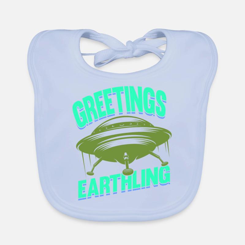 Alien, OVNI, UAP, Espace, Objet volant de l’espace Bavoir bio Bébé
