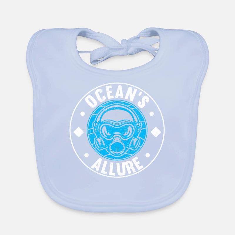 Tauchen, Gerätetauchen, Urlaub Meer Taucher Baby Bio-Lätzchen