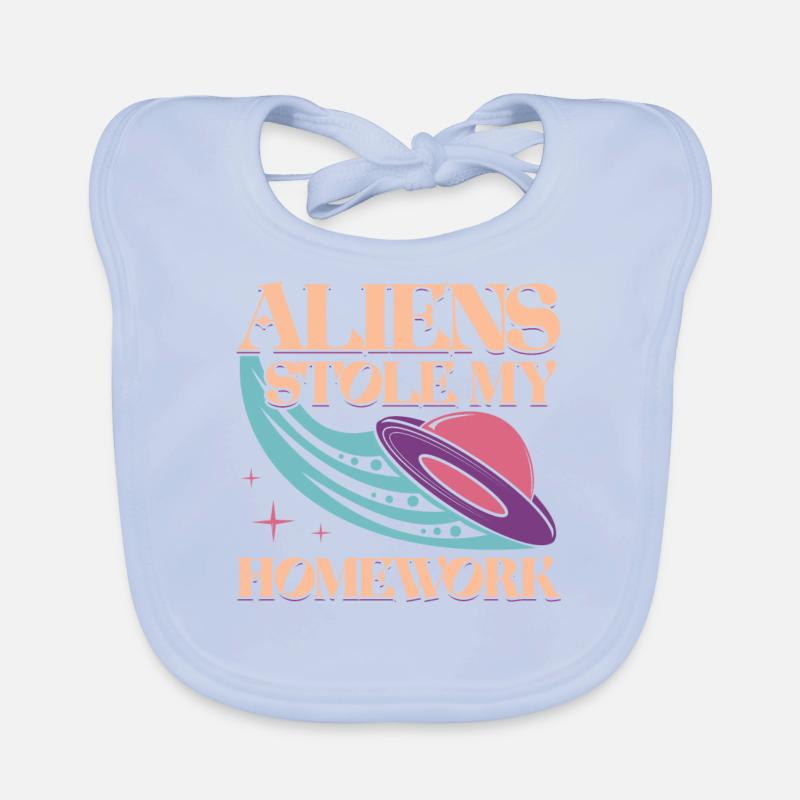 Alien, OVNI, UAP, Espace, Objet volant de l’espace Bavoir bio Bébé