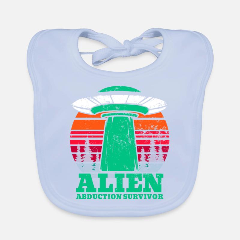 Alien, UFO, UAP, Space, Space Flying Object Organic Baby Bibs