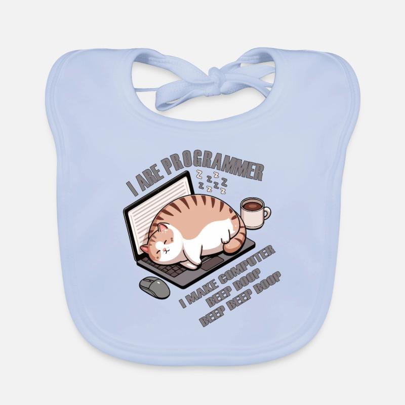 Ich bin Programmierer, fette schlafende Katze Baby Bio-Lätzchen