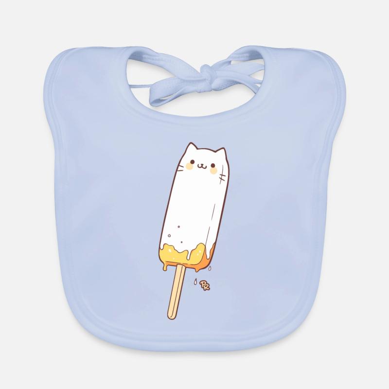 A cute popsicle cat Organic Baby Bibs