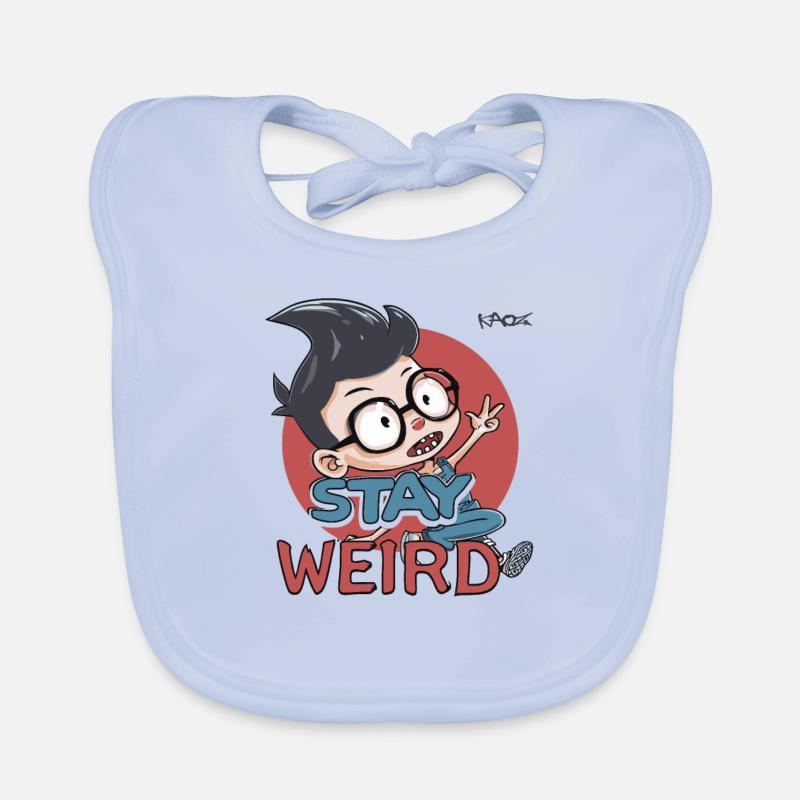 Stay strange, clever rascal Organic Baby Bibs