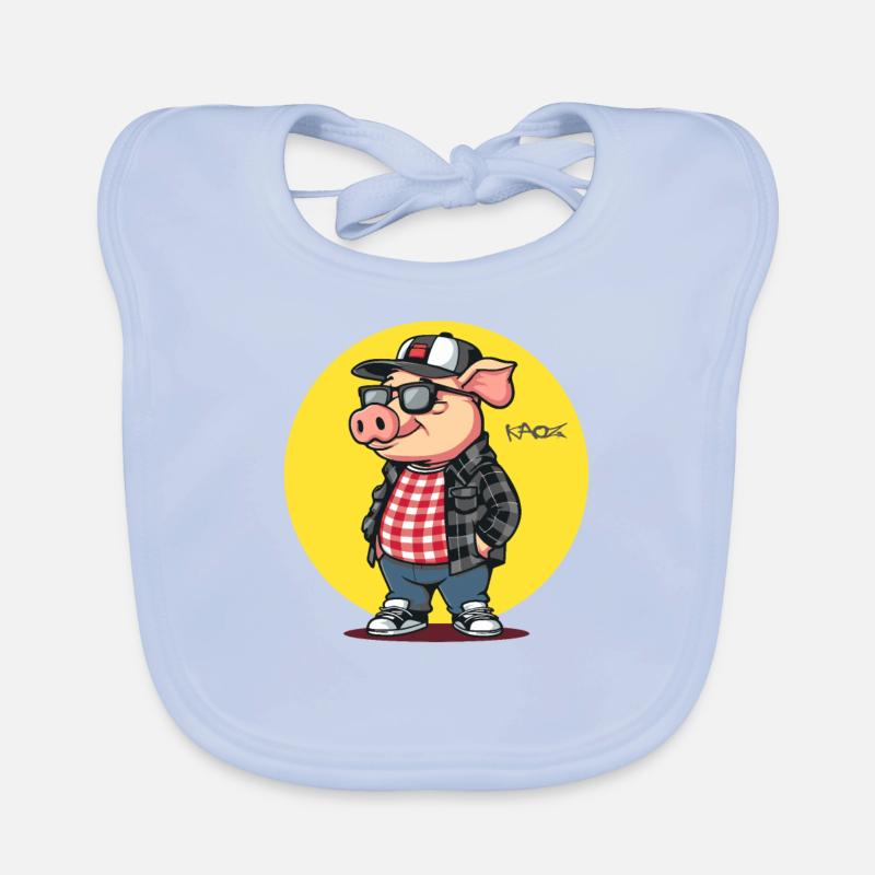 Cool Friday dans un style décontracté : Pig Bavoir bio Bébé