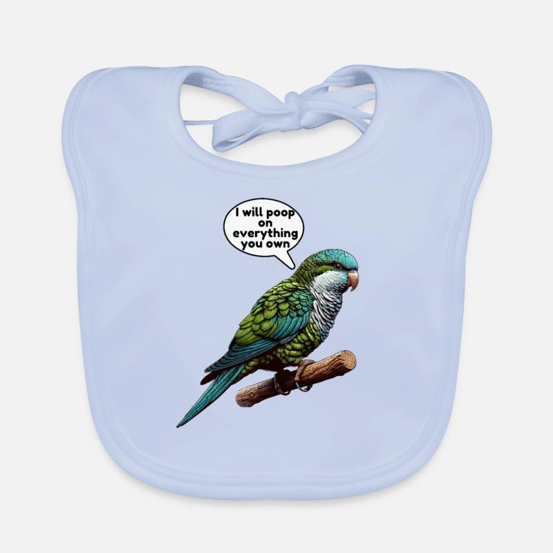 Quaker Parrot Monk Parakeet Organic Baby Bibs