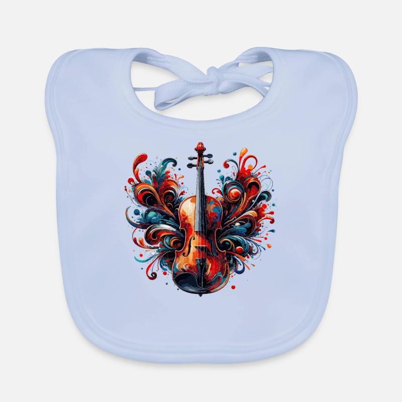 Dessin de violon ColoUful Bavoir bio Bébé