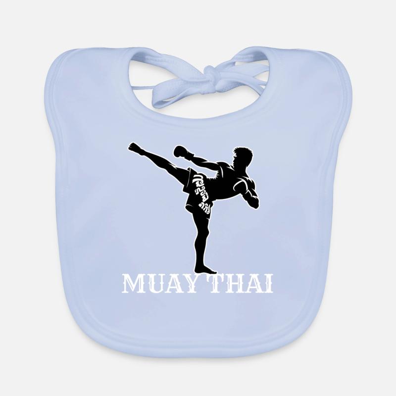 Muay Thai Kämpfer Design Baby Bio-Lätzchen