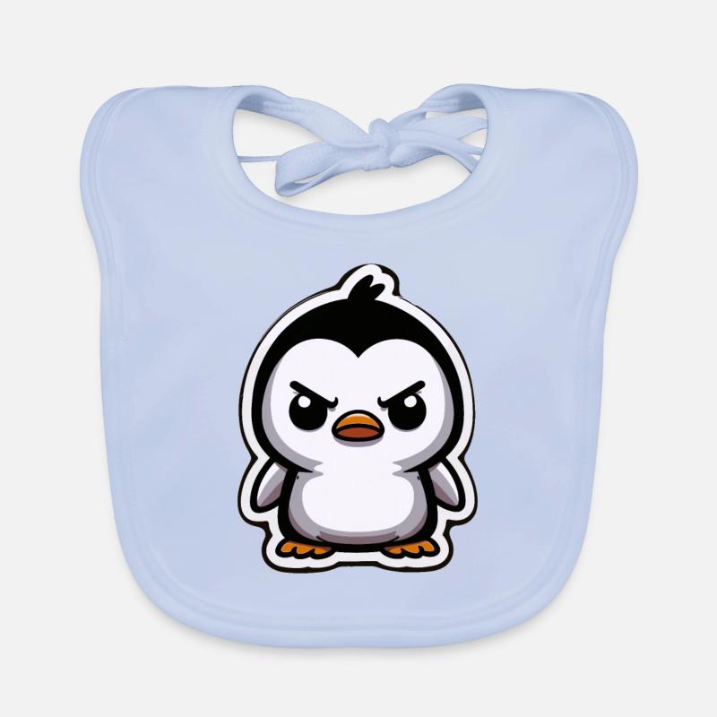 Funny Penguins Angry Penguin Organic Baby Bibs