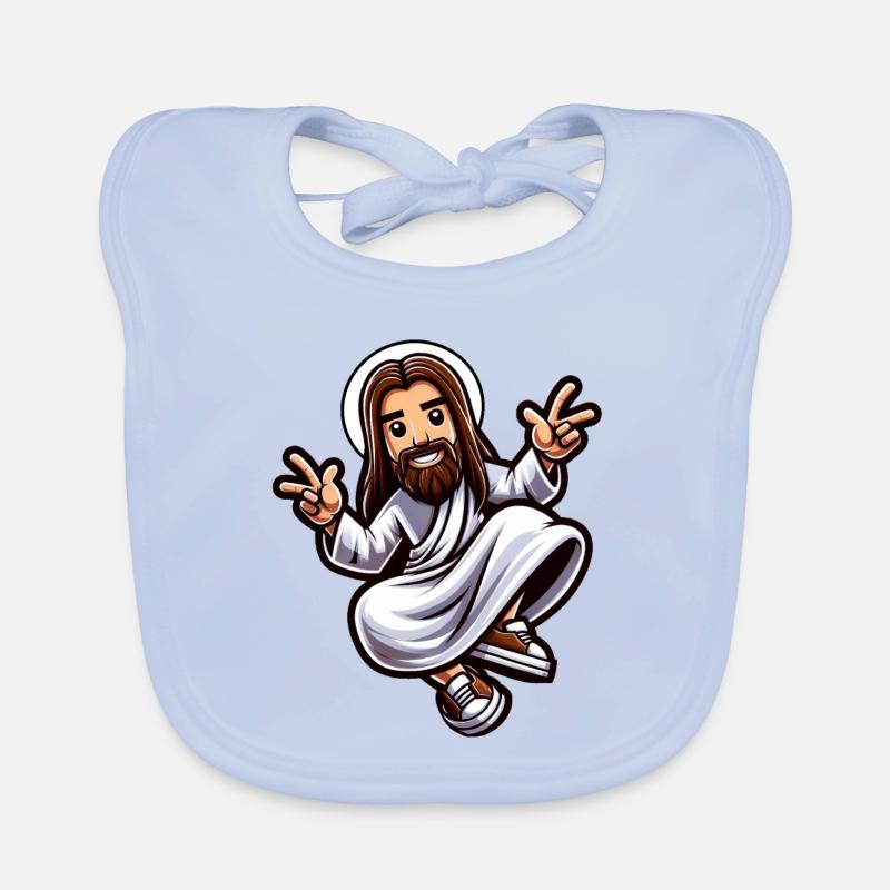 Dancing Jesus Break Dancing Jesus Funny Jesus t Organic Baby Bibs