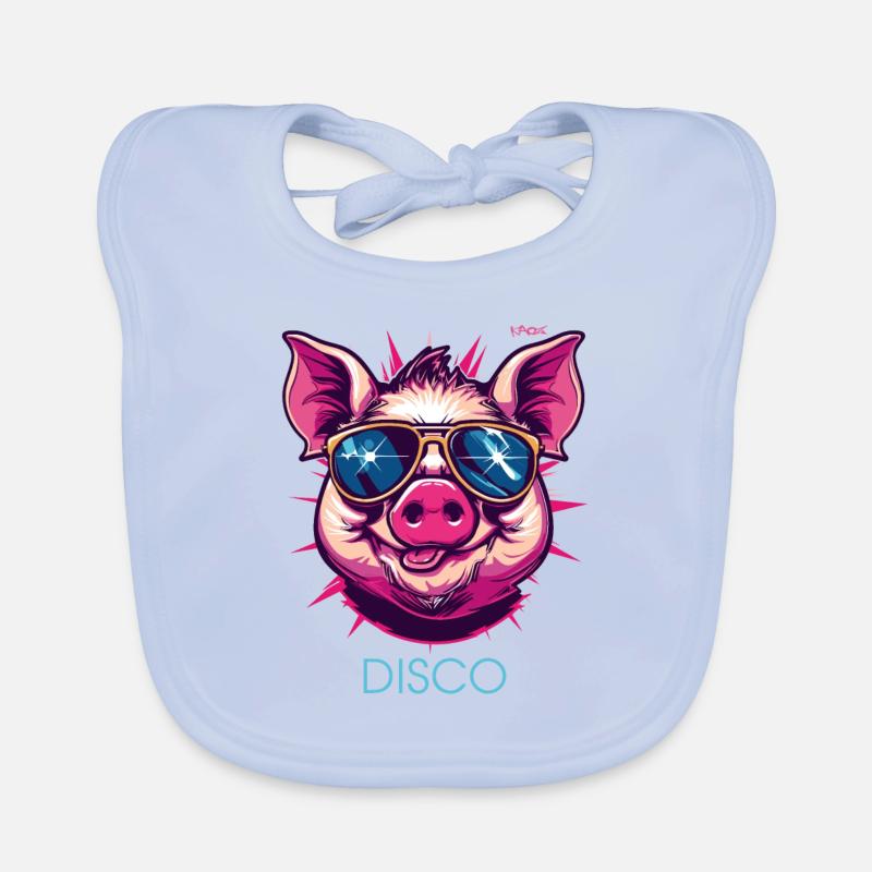 Cochon Disco Bavoir bio Bébé